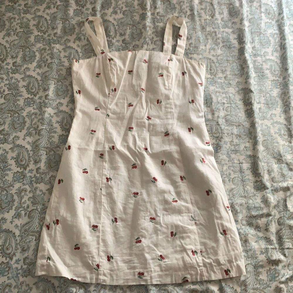 Cherry Linen Dress